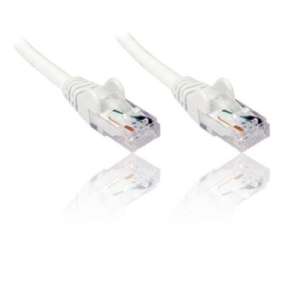PremiumCord Cabo de rede, Ethernet, LAN & Patch Cable CAT5e, UTP, rápido flexível e resistente, cabo RJ45 1 Gbps, AWG 26/7, cabo de cobre 100% , branco, 7 m
