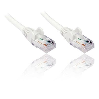 Premium Cord - Cable de Pares Trenzados (UTP, RJ45, Nivel 5e, 5 m), Color Blanco