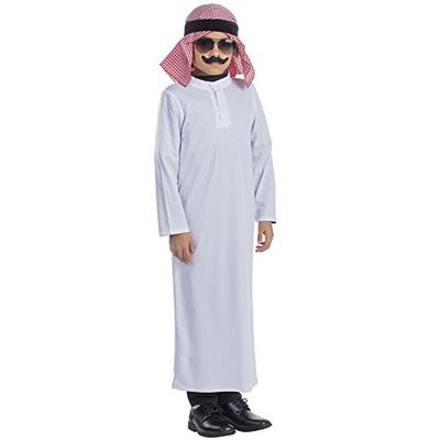 Dress Up America Costume de cheikh arabe pour enfants