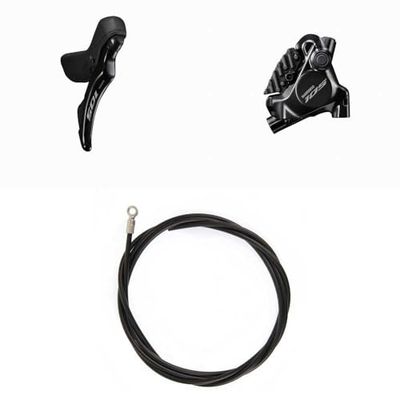 SHIMANO 2x12v Kit Freno Idraulico Road 105 12V R7100 Posteriore 2 x 12V Mixte Adulte, Noir, Unica