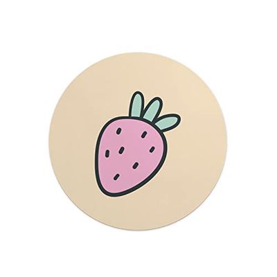 Questo Casa, Round Digital Printed Mouse Pad, Non-Slip Base, for Office and Home, Diameter:22cm