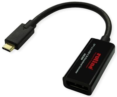 ROLINE Câble Adaptateur USB Type C - DisplayPort, v1.2, St/BU, bi-directionnel, 0,2 m
