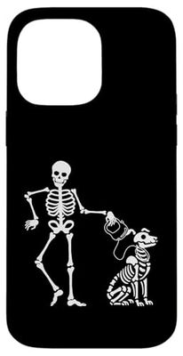 amazing spooky creepy halloween design skeleton dog Case for iPhone 14 Pro Max
