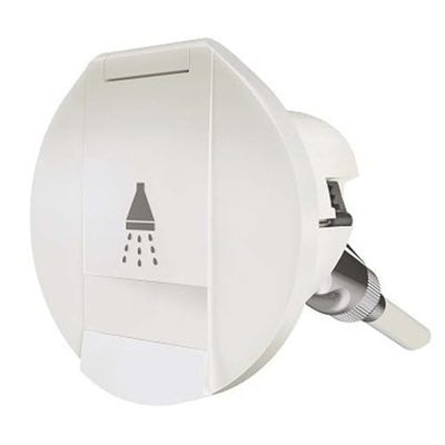 WATER OUTLET ELBOW+WHITE ROUND COVER