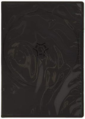 Hama Boîtier "Slim" (pour DVD, convient également aux CD et disques Blu-ray, ultra mince, avec une feuille pour la couverture, lot de 10) Noir/Transparent