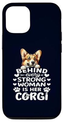 Coque pour iPhone 13 Derrière chaque femme forte se trouve son corgi