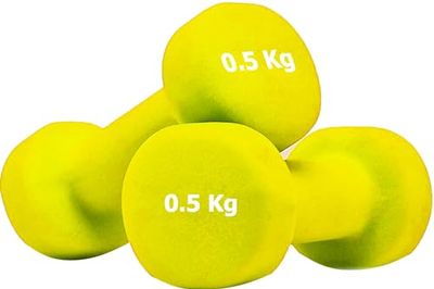 G5 HT SPORT Hantlar i neopren för gym och hemmagym halkfri 0,5 till 6 kg par eller enstaka (2 x 0,5 kg)
