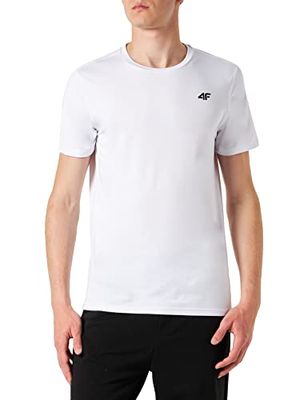 4F Functioneel T-shirt voor heren, TSMF351, FNK, wit, maat M voor heren, Regulable, M