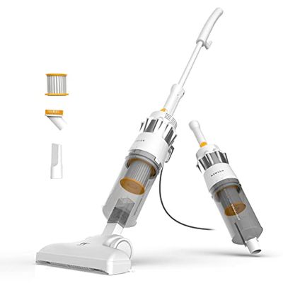 NEWLUX - Aspirateur Balai avec câble 2 en 1 V900, Vertical et à Main, 800 W, réservoir 2 L, 16,5 Kpa, Triple Sist. Filtration (F.HEPA) | 5 m d'action | Efficacité énergétique A (Blanc)