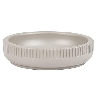 axentia Raja 135656 Soap Dish Polyresin Diameter Approx. 11 cm Taupe