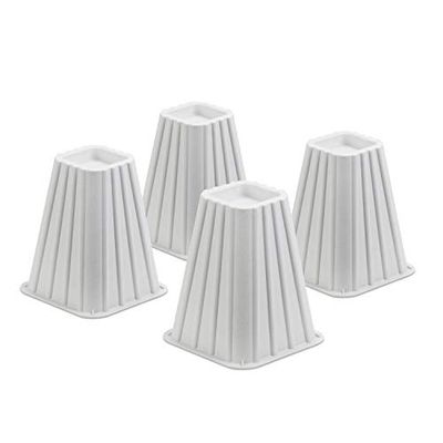 Honey Can Do STO-01006 Stackable Bed Risers, Ivory, Plastic, 7.5-Inch, Pack of 4