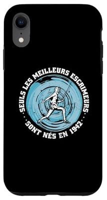 Fencers born in 1942 Birthday Vintage French-Fencers Fencing Case for iPhone XR