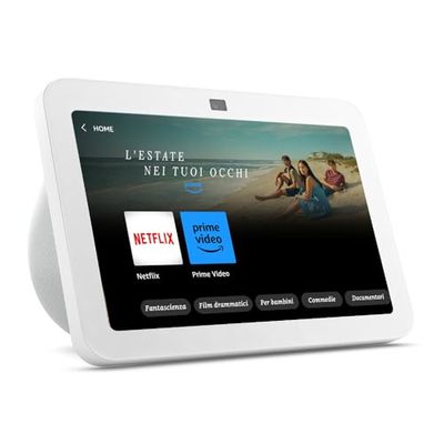 Echo Show 8 (Ultimo modello) | Schermo touch intelligente HD con audio spaziale, hub per Casa Intelligente e Alexa | Bianco ghiaccio