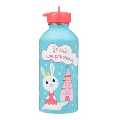 Draeger Paris Children's Stainless Steel Water Bottle "Je suis une Princess" [French Language]