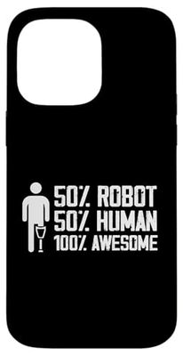 50% Robot 50% Humano 100% Impresionante Prótesis de pierna tropezada Carcasa para iPhone 14 Pro Max