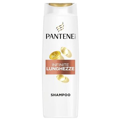 Pantene Pro-V Shampoo Infinite Lunghezze 250ml per Capelli Lunghi e Deboli. Deterge Delicatamente e Nutre. Protegge i Legami del Capello. Senza Olio Minerale e Coloranti. Active Nutri-Plex x6
