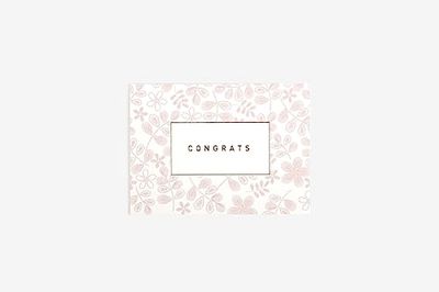 Dailylike Roze wenskaart Congrats 9,7 x 7 cm.