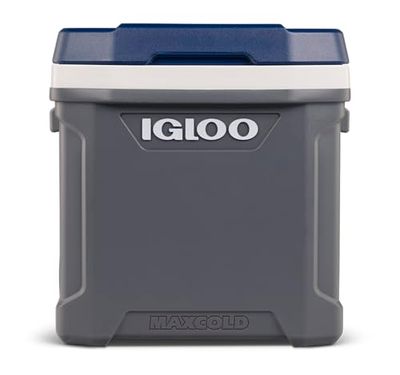 IGLOO Igloo Maxcold 62 Roller nevera, 58 litros, gris - Gran y robusta nevera para camping, trabajo, ocio y festivales