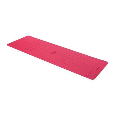 TREXO Esterilla de gimnasia de 6 mm de grosor en rosa, tamaño 183 x 61 cm, con superficie antideslizante TPE, resistente a la deformación, ligera, ideal para yoga, pilates, estiramientos y