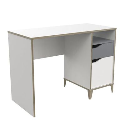 Demeyere Bureau 1PO/1T/1N Genius, mat-wit/lichtgrijs, 166 x 500 x 764 mm