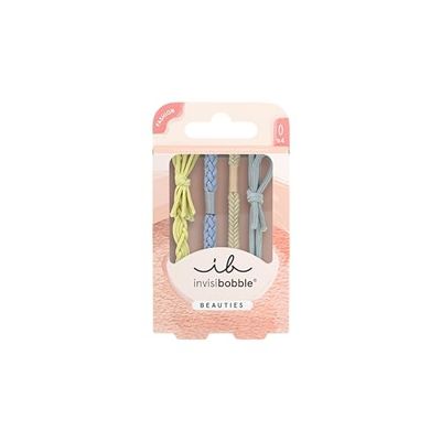 invisibobble BEAUTIES Bebe Blue (4 pièces) – Élastiques à cheveux tressés en spirale en bleu pastel et vert – Élégant dans les cheveux et comme bracelet – Élastiques à cheveux en spirale pour femme et