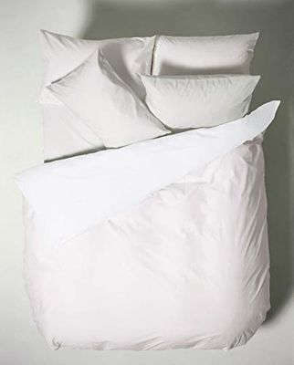 Bianca Plain Dyed White påslakanset för säng 180 cm 100% bomull percale