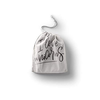 Bonamaison Imprimé Sacs de Coton avec Cordon, Sac D'Épicerie, Sac À Provisions, Réutilisables, Écologique, Pliable, Taille: 12x15 Cm