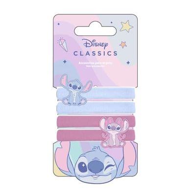 Cerda Hair Accessories Scrunchie 4 Pieces Stitch 6.5 X 12.5 X 0.1 Cm