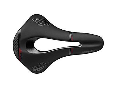 San Marco Shortfit Open-fit Carbon Fx Wide Selim unissexo para adultos, preto, M