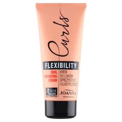 Joanna Professional Curls Curling Cream Provides Resistance and Elasticity Facilitates Styling Curly Hair Highlights Curls Fixes Shape of The Curls Long-Lasting 200 g