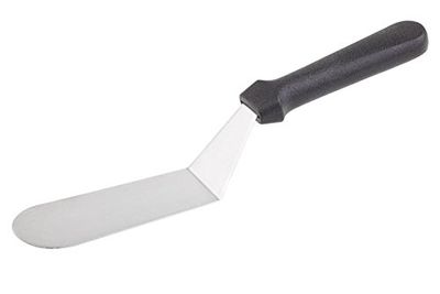 APS paletta angolata BLU - Coltello professionale per spalmare con lama flessibile in acciaio inossidabile e manico in plastica nera, dimensioni lama 17 x 5 cm, lunghezza totale 30 cm