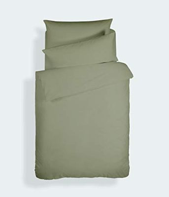 Bianca Plain Dyed Military Green sängkläder 135 x 200 80 x 80