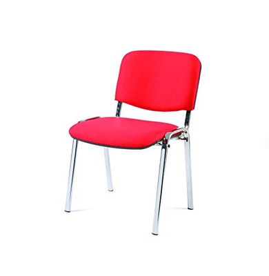 Morleys Topaz Chair Chrome Frame Red Upholstered Seat