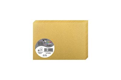 Clairefontaine 12590C – verpakking met 25 dubbele kaarten – formaat C6 11 x 15,5 cm – 210 g/m² – kleur goud – uitnodigingskaarten voor evenementen en matchance – serie pollen – premium papier glad