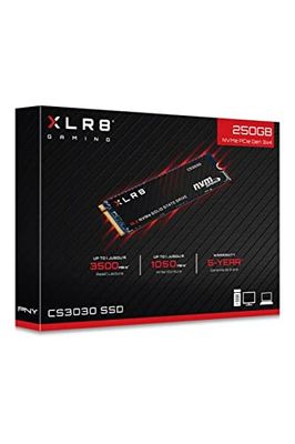 PNY XLR8 CS3030 M.2 NVMe 250GB SSD Interne - Vitesse de Lecture jusqu'à 3500 Mo/s, Vitesse d'écriture jusqu'à 1050Mo/s