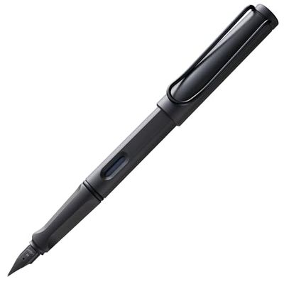Lamy safari umbra - Stylo Plume avec grip ergonomique et plume acier pour gaucher (LH) en taille M - matière plastique robuste ASA - avec cartouche T 10 bleue
