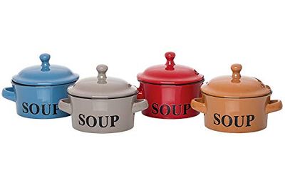 Flirt by R&B 798.692 Kopp Multifärg Soppa 4 styck - Mugg/glas (Ställ, 0,46 l, Multifärg, Keramiska, Soppa, 4 styck