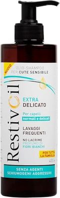 RestivOil Shampooing extra délicat à l'huile hydratante pour cheveux normaux à délicats, 400 ml, 400 ml, 1