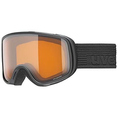 uvex scribble LG, Skibril Unisex kinderen, black/lasergold-clear, one size