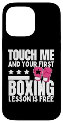 Custodia per iPhone 14 Pro Max Lezione di Boxe Gratis Divertente Ragazza Donne Boxer