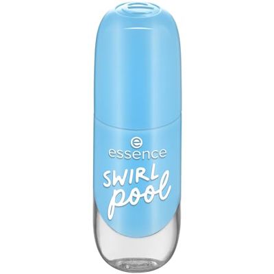 Essence Gel Nail Colour, Gel Polish, No. 42 Swirl Pool, Blue, Express Result, Long-Lasting, Colour-Intense, Gely, Shiny, No Acetone, Vegan, Microplastic Particles Free (8 ml)