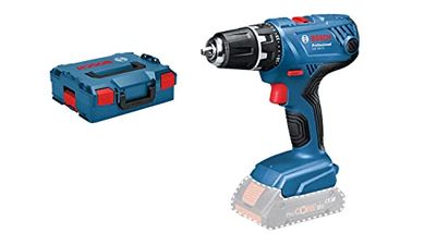 Bosch Professional 18V System Trapano-avvitatore con percussione a batteria GSR 18V-21 (Senza batterie e caricabatteria, in L-BOXX)