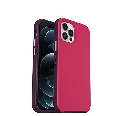 OtterBox Slim Series skal för iPhone 12 / iPhone 12 Pro med MagSafe, stöttåligt, fallsäkert, supertunt, skyddande skal, testad till militärstandard, Rosa/Lila