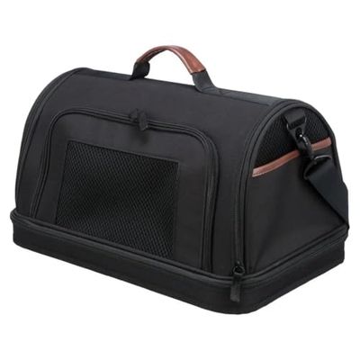 TRIXIE Borsa Airline Gate, Borsa da viaggio aereo per cani, 28 × 25 × 45 cm, nero - 28906