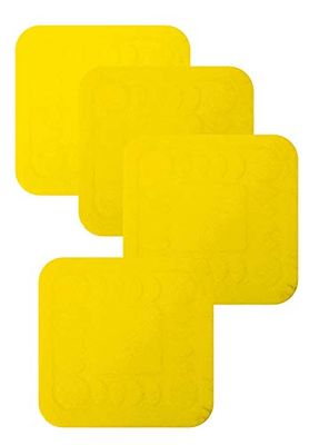 Aidapt Vm990by placemat/onderzetter, siliconen, antislip, geel, 14 cm, 4 stuks