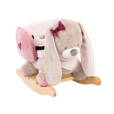 Nattou Balancim Nina a coelhinha, 10 - 36 meses, 60 x 39 x 50 cm, bege/rosa