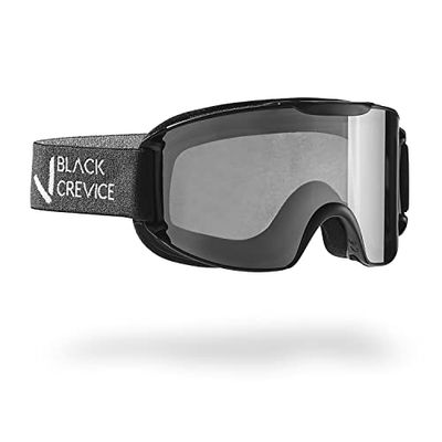 Black Crevice Lunettes de ski pour adultes à double vitre, noir/fumé…