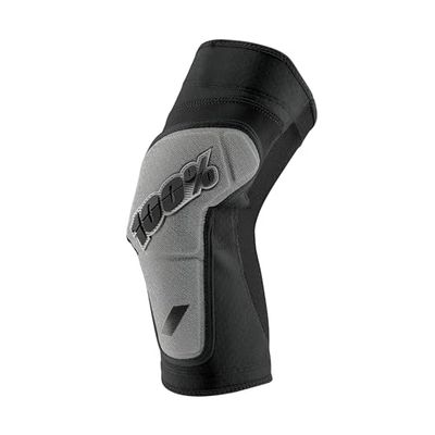 100% PROTECCIONES RIDECAMP Knee Guards XL Rodillera, Adultos Unisex, Black/Grey (Multicolor)