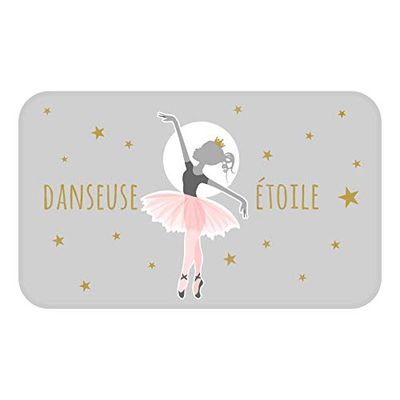 Douceur d'Intérieur, Tapis Rectangle (45 x 75 cm) Danseuse Etoile, Velours Imprimé