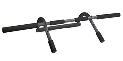 Schildkröt-Fitness Unisex – multifunctionele deurrek voor volwassenen, 4-in-1, zwart-grijs, 960149, eenheidsmaat